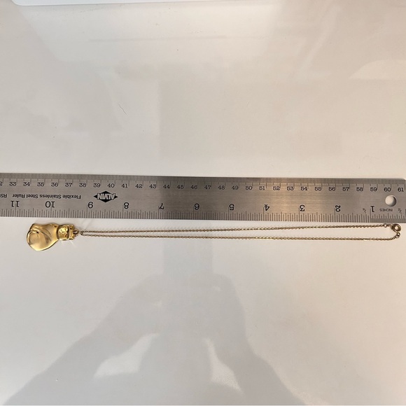 Cat Necklace Vintage Gold Tone 18” Chain - Picture 5 of 6